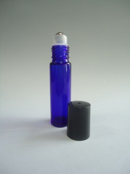 frasco roll-on forma tubo 10 ml azul cobalto
